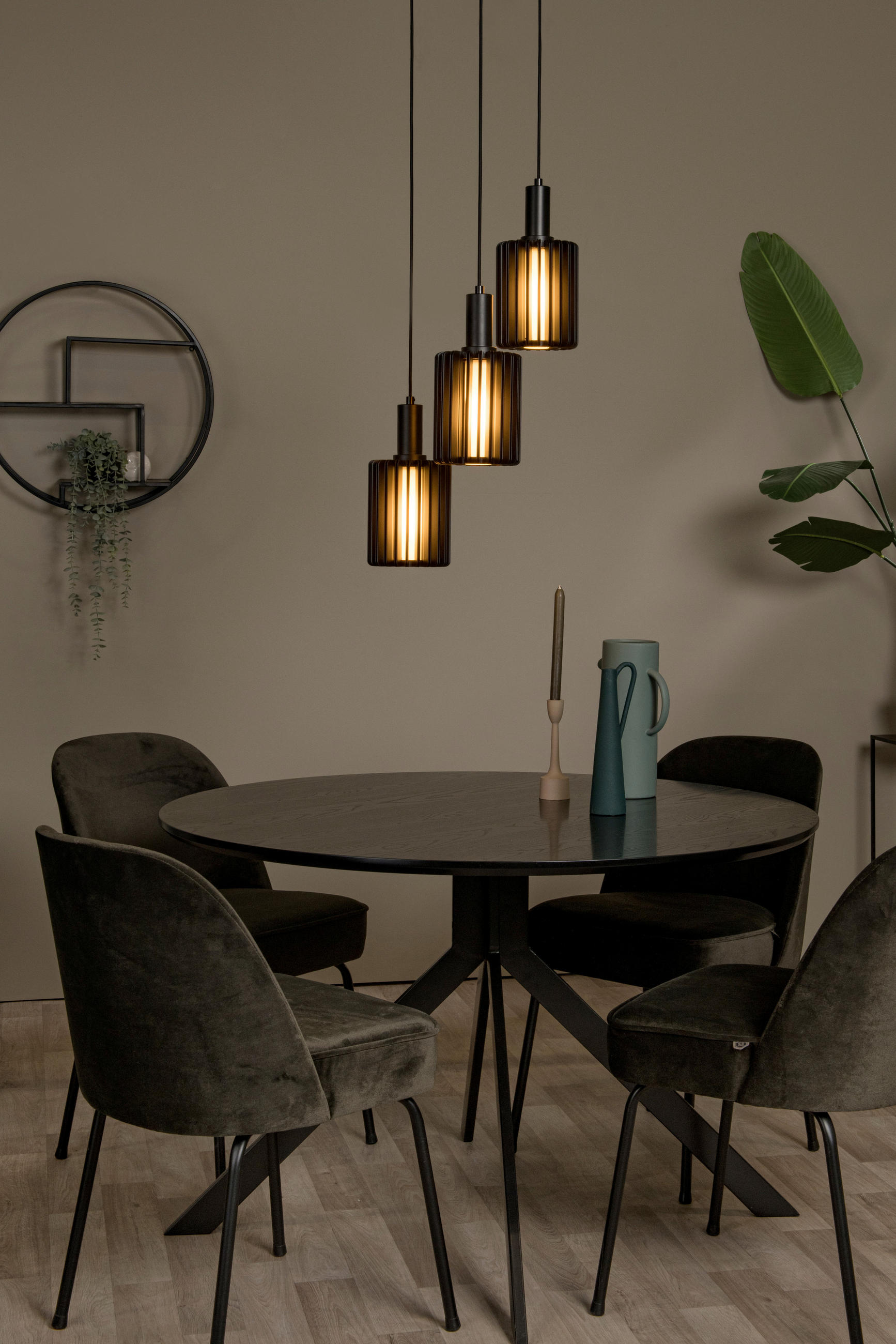 HÄNGELEUCHTE LAMBRES 40/40/164 cm   - Schwarz, Trend, Metall (40/40/164cm) - Lucide