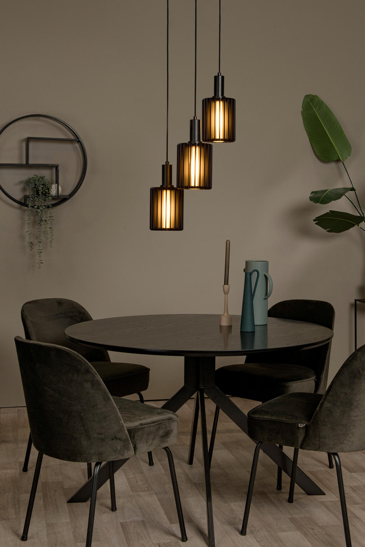 HÄNGELEUCHTE LAMBRES 40/40/164 cm   - Schwarz, Trend, Metall (40/40/164cm) - Lucide