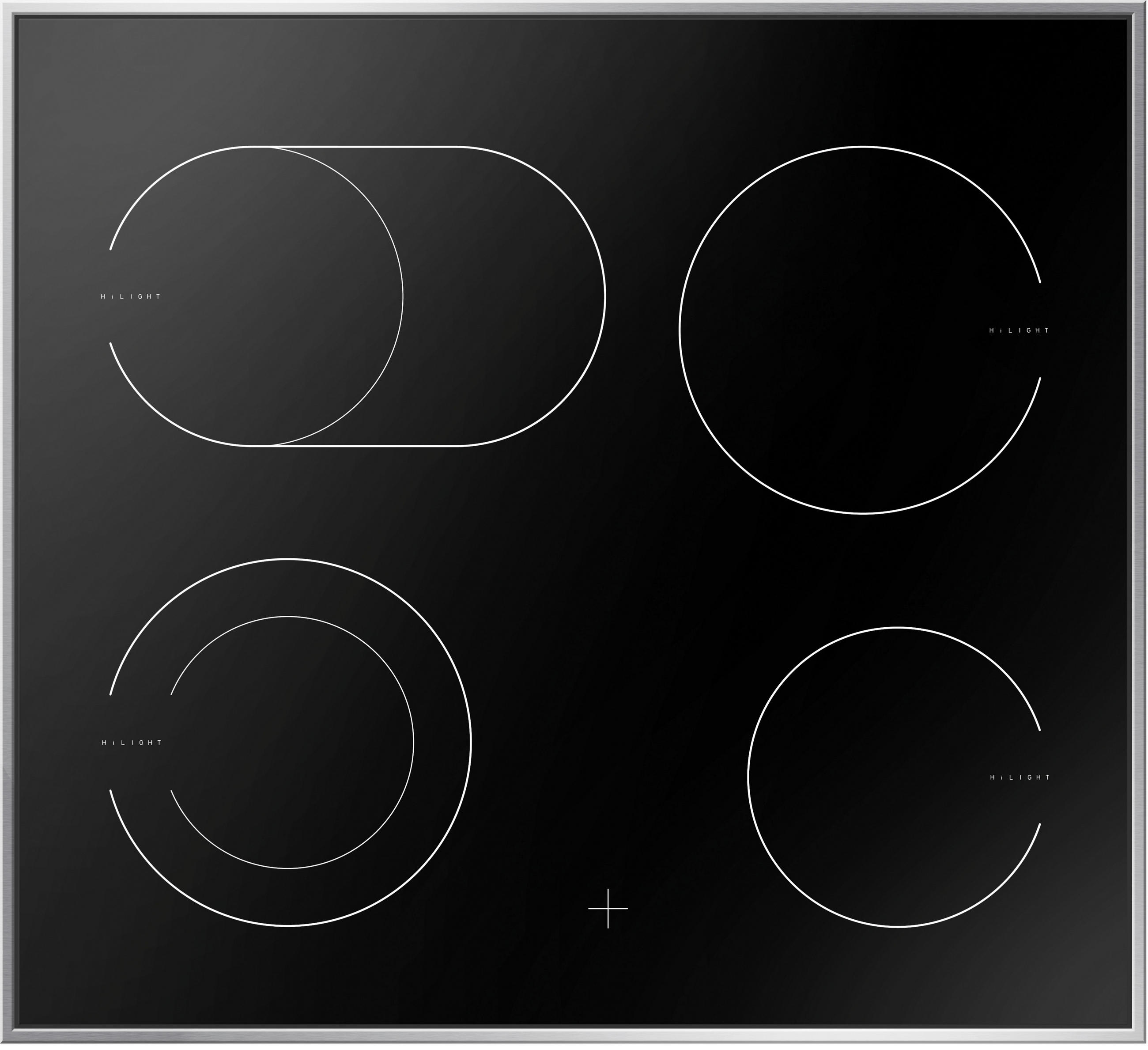 Thumbnail - Mican Herdset, Edelstahl, Metall, Glas, A, 59.5x59.5x55 cm, Digitaldisplay, Bräterzone, Zweikreis-Kochzone, Küchen, Küch...