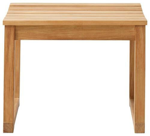 HOCKER Teakholz Naturfarben  - Naturfarben, Design, Holz (55/43/40cm) - MID.YOU