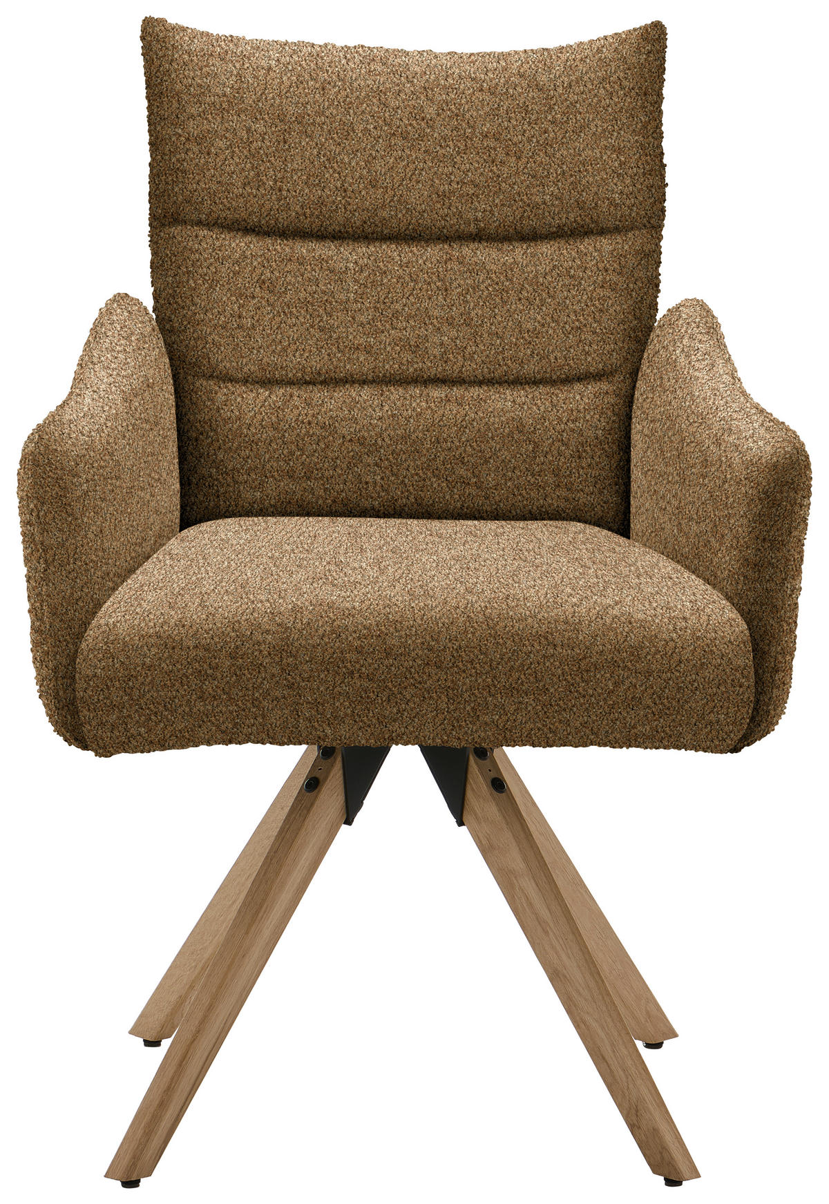 ARMLEHNSTUHL Jacquard  - Eichefarben/Braun, Design, Holz/Textil (62/86/68cm) - Welnova