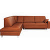 ECKSOFA in Echtleder Honig  217/268 cm  - Alufarben/Honig, KONVENTIONELL, Leder/Metall (217/268cm) - Sedda