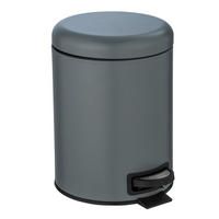 TRETEIMER 5 l  Metall  - Schwarz/Grau, Basics, Kunststoff/Metall (21/24/28cm) - Wenko