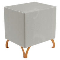 NACHTSCHRANK 45/55/45 cm  - Hellgrau/Kupferfarben, Design, Glas/Textil (45/55/45cm) - Esposa