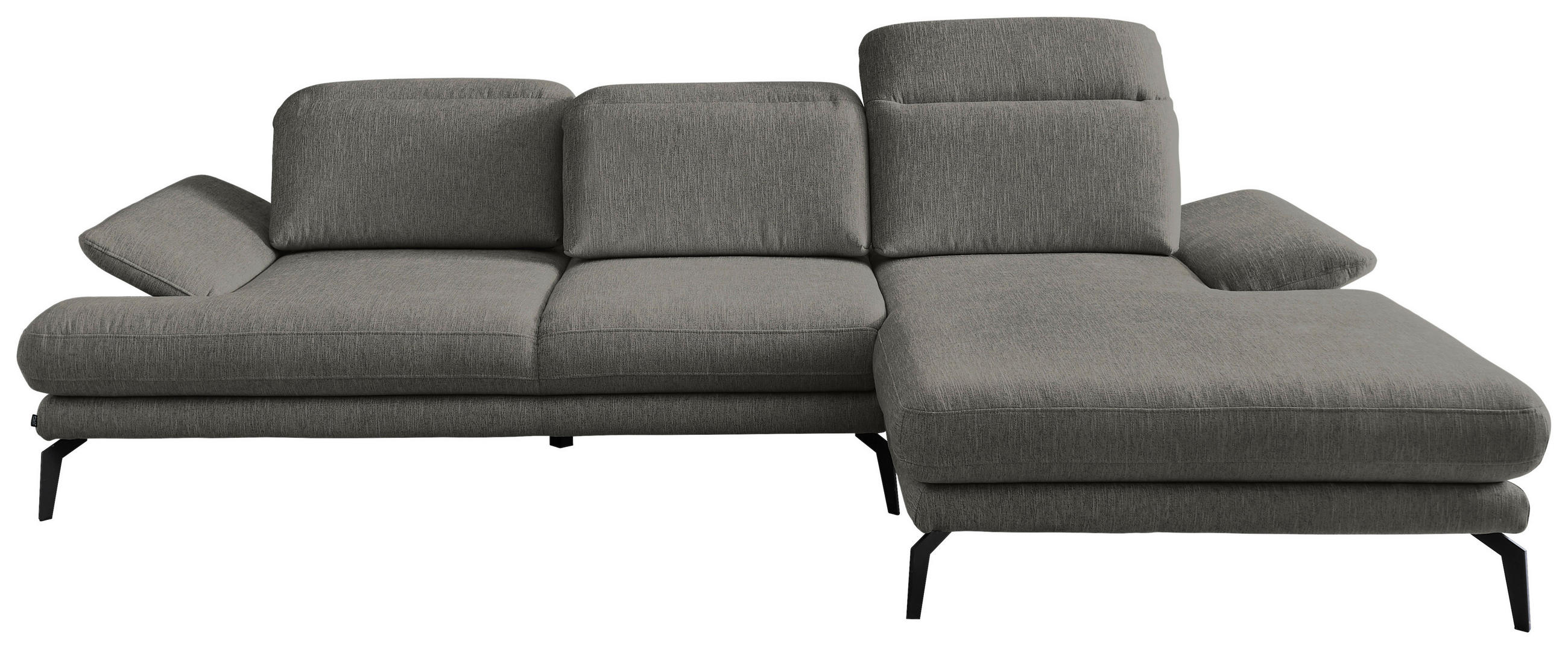 HÖRNSOFFA i vävt tyg mörkgrå  - mörkgrå/svart, Design, metall/textil (289/180cm) - MID.YOU