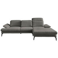 HÖRNSOFFA i vävt tyg mörkgrå  - mörkgrå/svart, Design, metall/textil (289/180cm) - MID.YOU