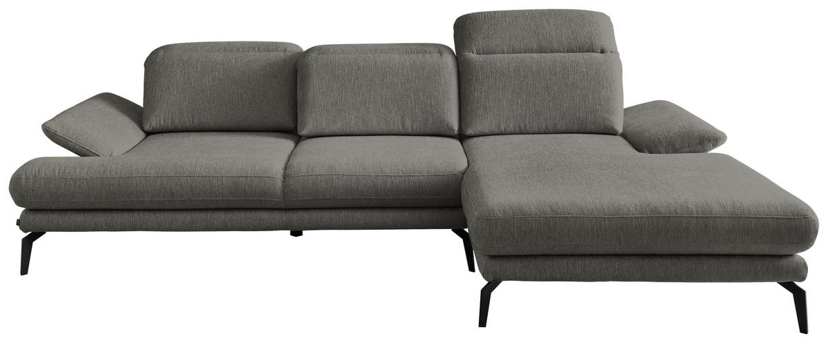 HÖRNSOFFA i vävt tyg mörkgrå  - mörkgrå/svart, Design, metall/textil (289/180cm) - MID.YOU