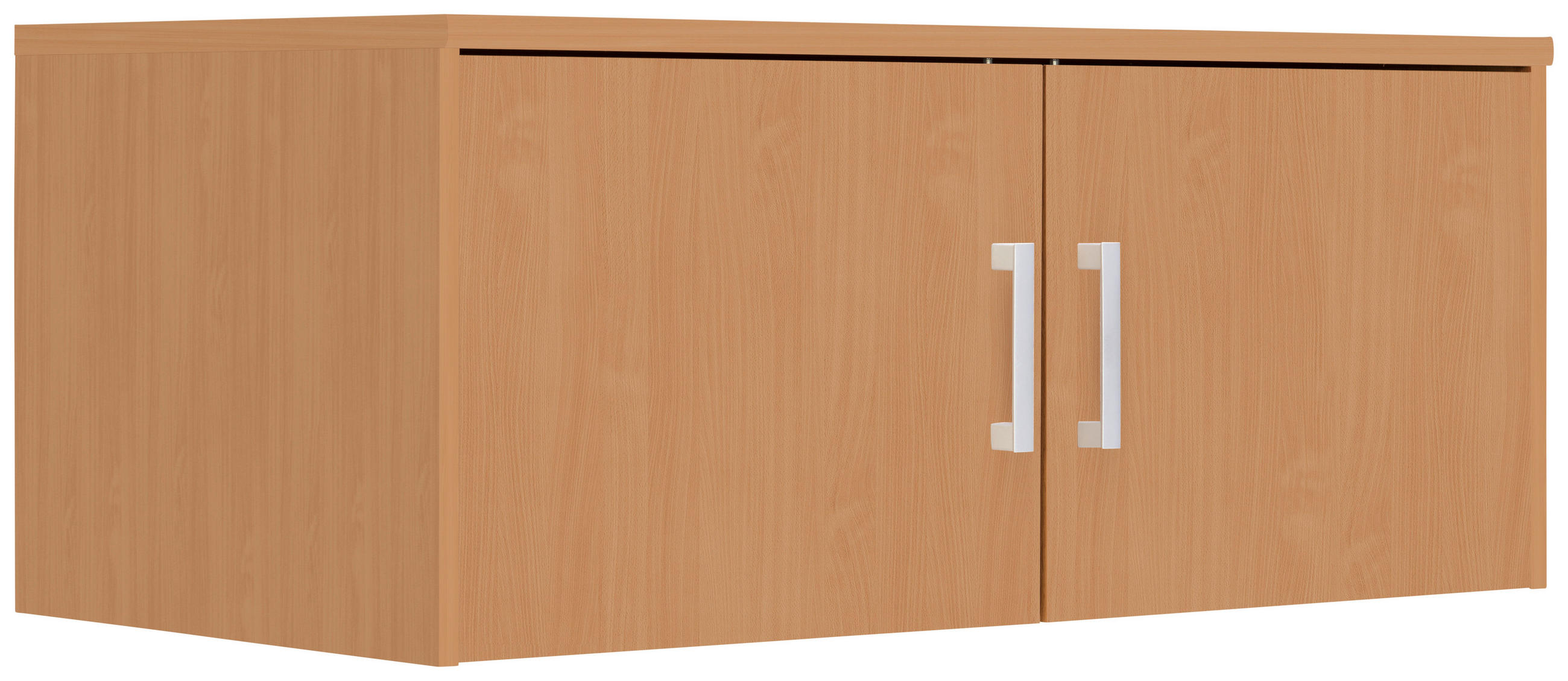 AUFSATZSCHRANK 106/43/54 cm  in  - Silberfarben/Buchefarben, Basics, Holzwerkstoff/Kunststoff (106/43/54cm) - Xora