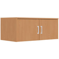 AUFSATZSCHRANK 106/43/54 cm  in  - Silberfarben/Buchefarben, Basics, Holzwerkstoff/Kunststoff (106/43/54cm) - Xora