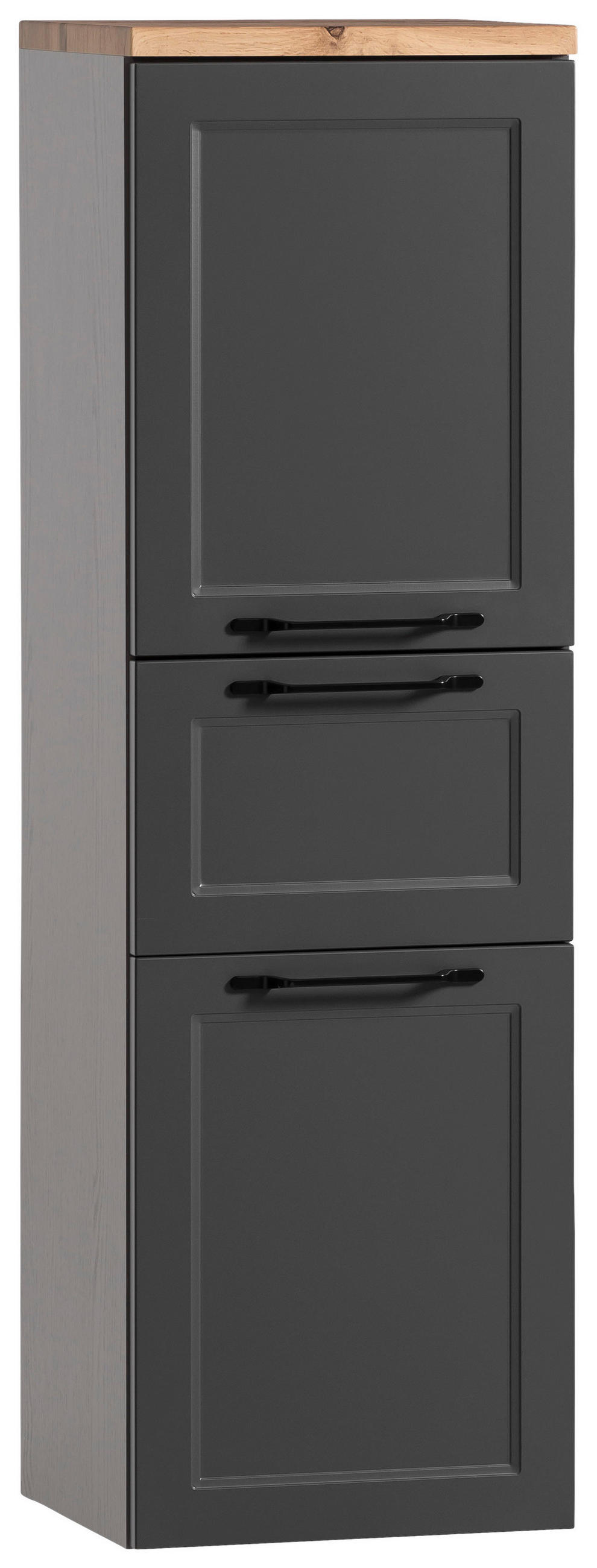 MIDISCHRANK 40/135/35 cm  - Eichefarben/Schwarz, KONVENTIONELL, Holzwerkstoff/Kunststoff (40/135/35cm) - Xora
