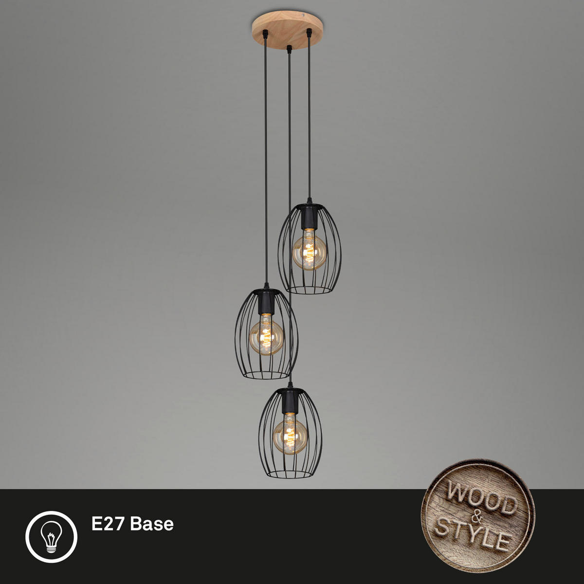 LUSTER       - crna, Trendi, drvo/metal (31,5/139,5cm)