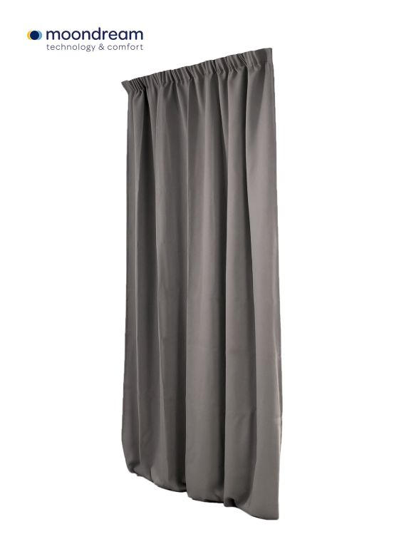 WÄRMESCHUTZVORHANG Verdunkelung  - Grau, Basics, Textil (145/260cm)