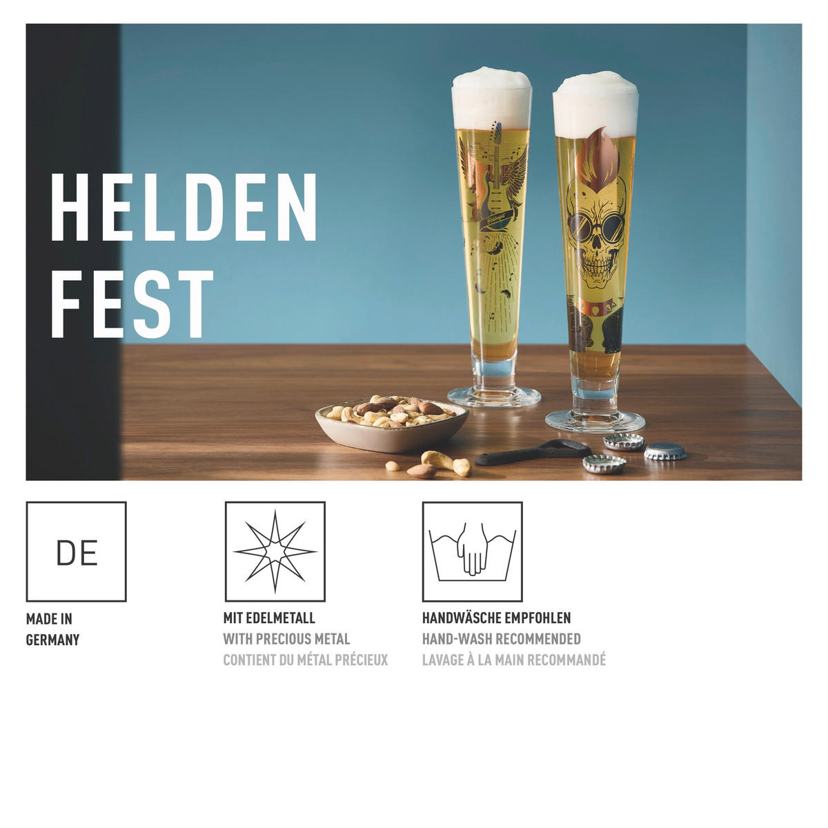 BIERGLAS 385 ml  - Transparent/Kupferfarben, Basics, Glas (7,5/24,9cm) - Ritzenhoff