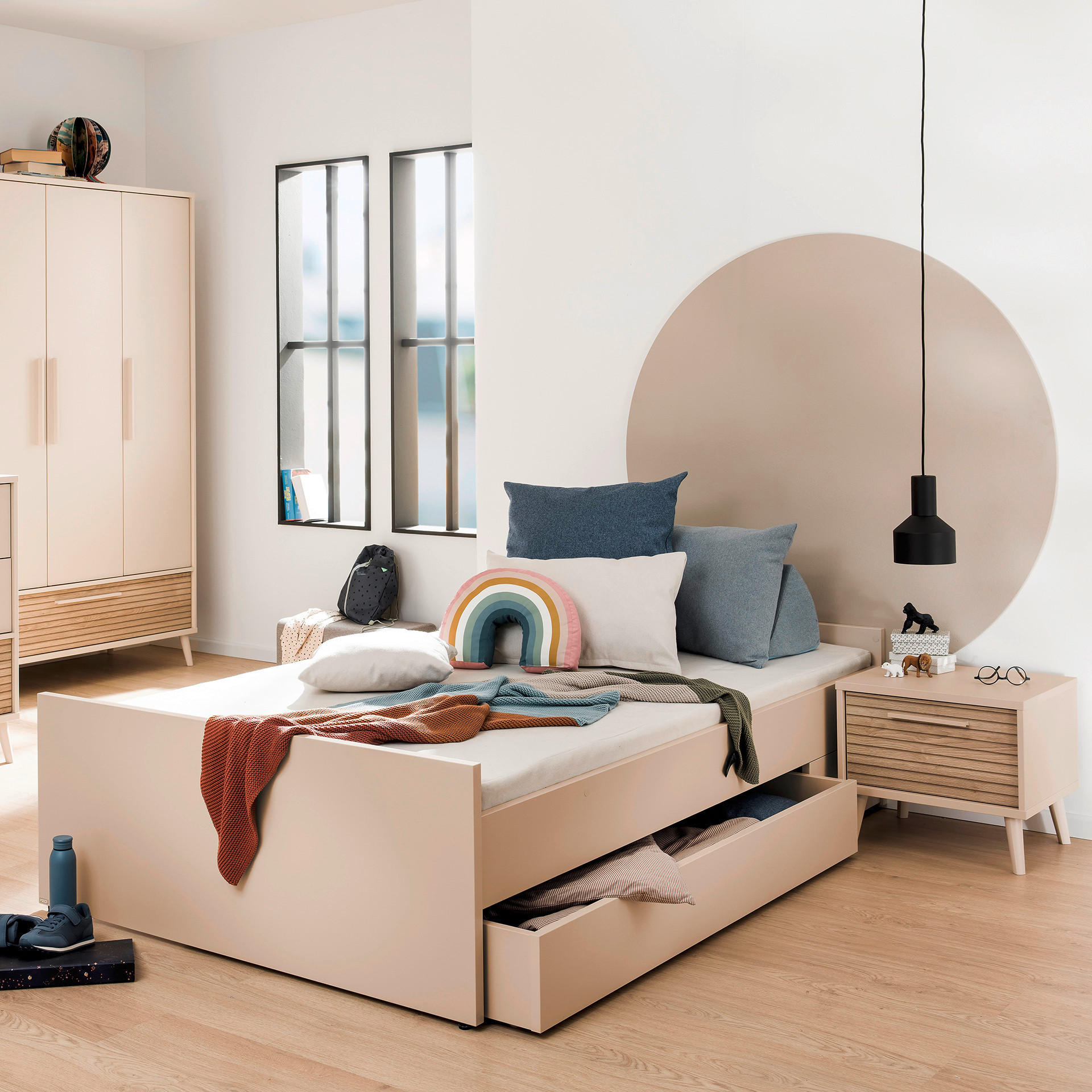 NACHTTISCH 48,4/42,9/41,1 cm - Beige, Basics, Holzwerkstoff (48,4/42,9/41,1cm) - Paidi