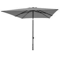 SONNENSCHIRM 200 cm Hellgrau  - Hellgrau/Schwarz, Basics, Kunststoff/Textil (200/200cm)