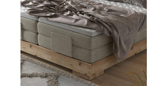BOXSPRINGBETT 180/200 cm in Eichefarben, Olivgrün - Eichefarben/Olivgrün, Natur, Holz/Textil (180/200cm) - Valnatura