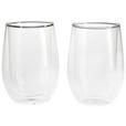 KAFFEEGLAS 2-teilig  - Klar, KONVENTIONELL, Glas (7,5/12,5cm) - Novel