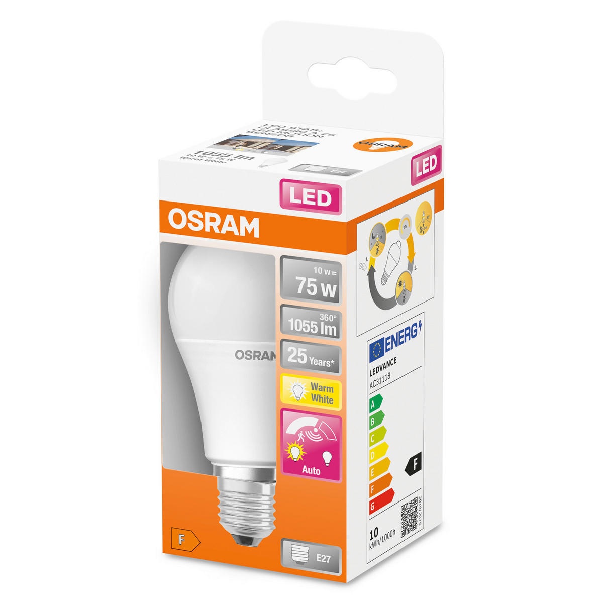 LED-LEUCHTMITTEL   E27 10 W 1055 lm  - Weiß, Basics, Kunststoff (6/11,8cm) - Osram