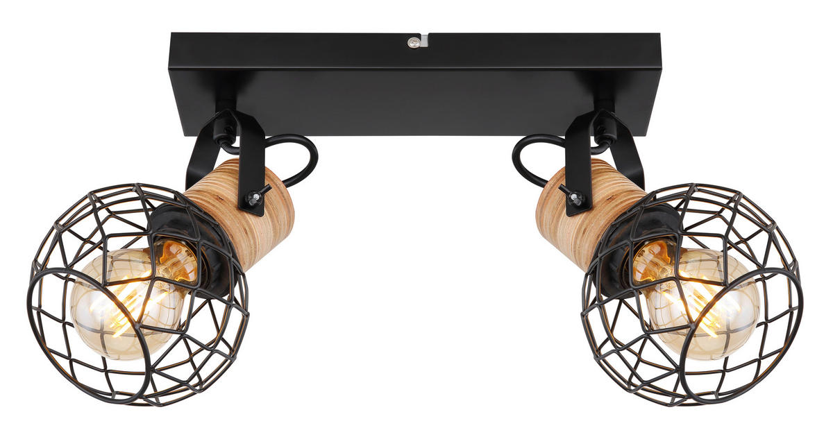SPOTLIGHT Lacky 29/12/20 cm   - brun/svart, Lifestyle, metall/trä (29/12/20cm) - Globo