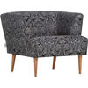SESSEL in Flachgewebe Grau, Schwarz  - Buchefarben/Schwarz, Design, Holz/Textil (85/71/80cm) - MID.YOU