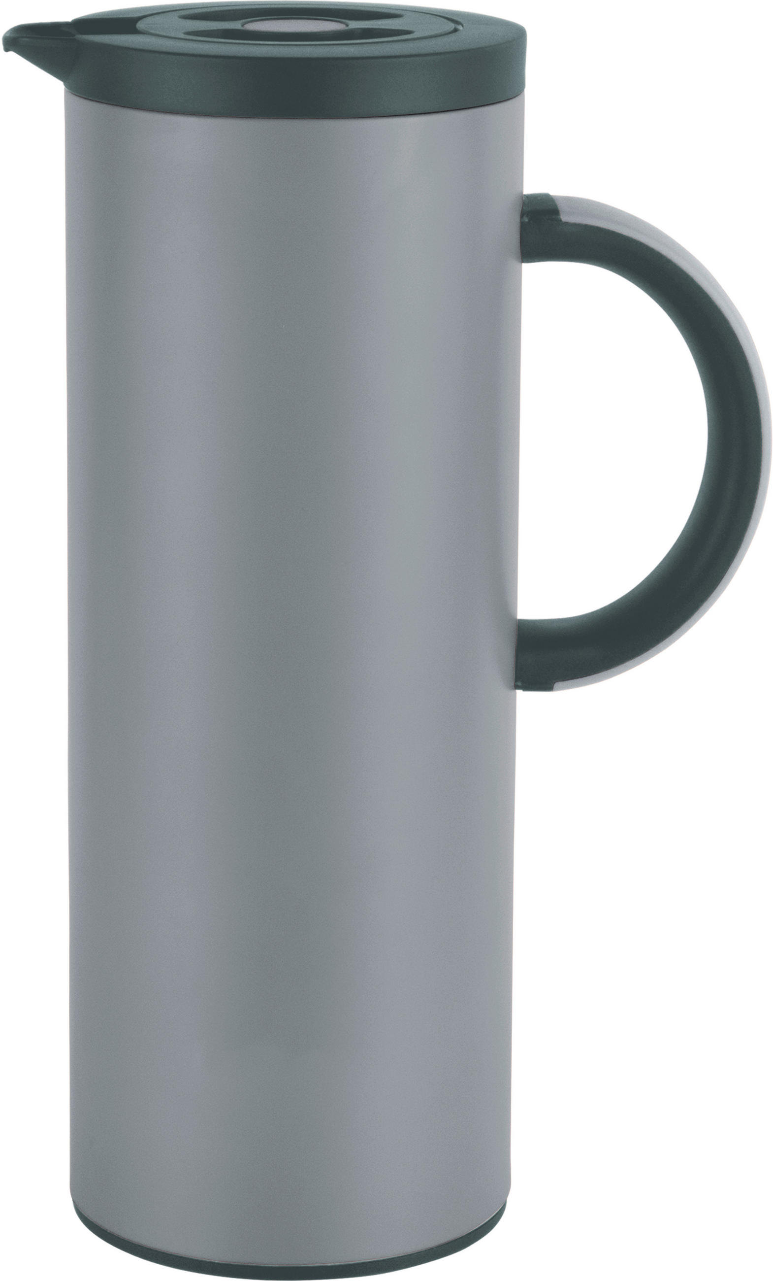 ISOLIERKANNE 1 l  - Dunkelgrau/Hellgrau, Trend, Glas/Kunststoff (1l) - Homeware Profession.