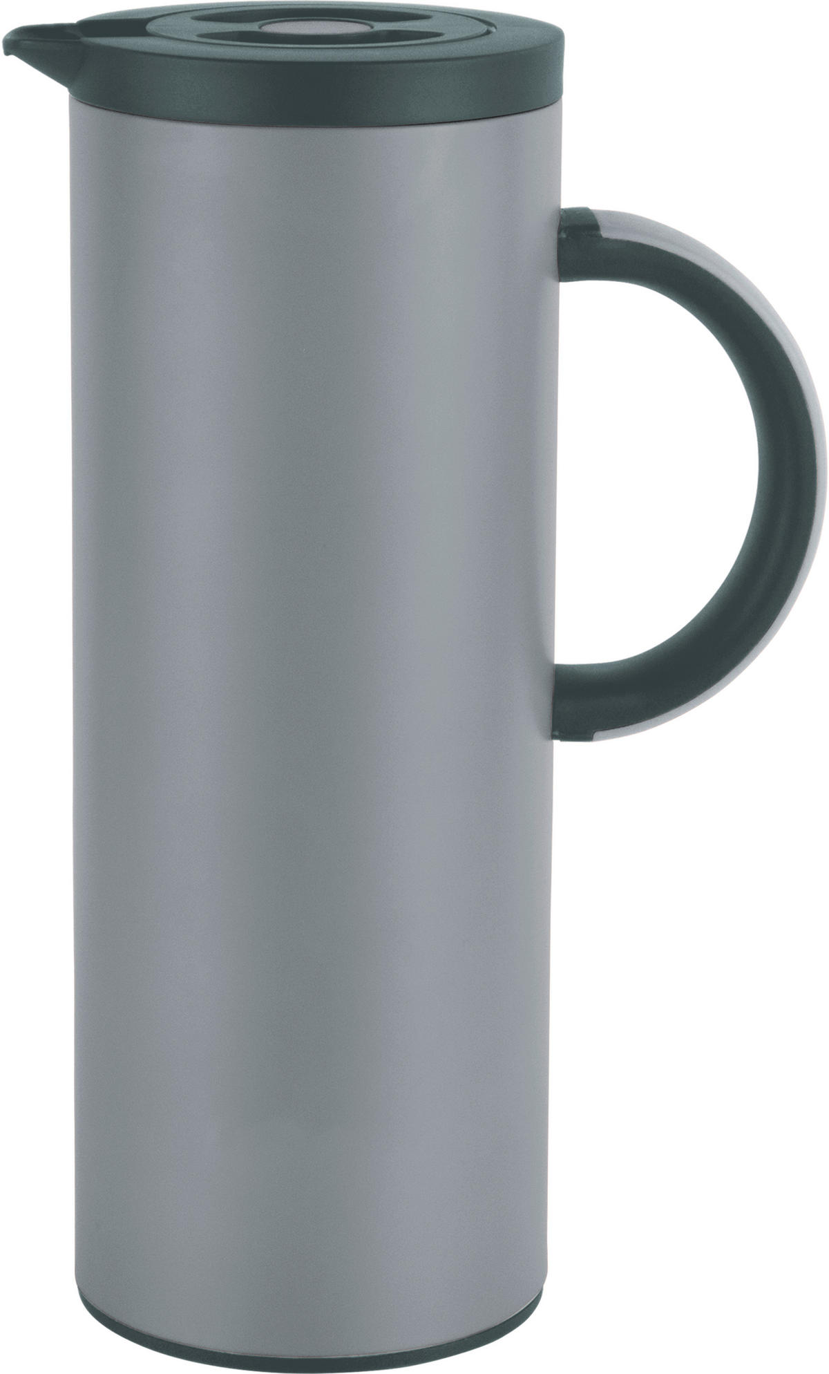 ISOLIERKANNE 1 l  - Dunkelgrau/Hellgrau, Trend, Glas/Kunststoff (1l) - Homeware Profession.