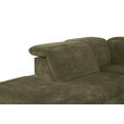 ECKSOFA Grün Chenille Kopfteilverstellung, Sitztiefenverstellung  - Schwarz/Grün, Design, Textil/Metall (243/307cm) - Xora