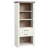REGAL Weiß, Eichefarben  - Eichefarben/Weiß, Design, Holzwerkstoff/Metall (74,5/174,6/42,2cm) - SetOne by Musterring