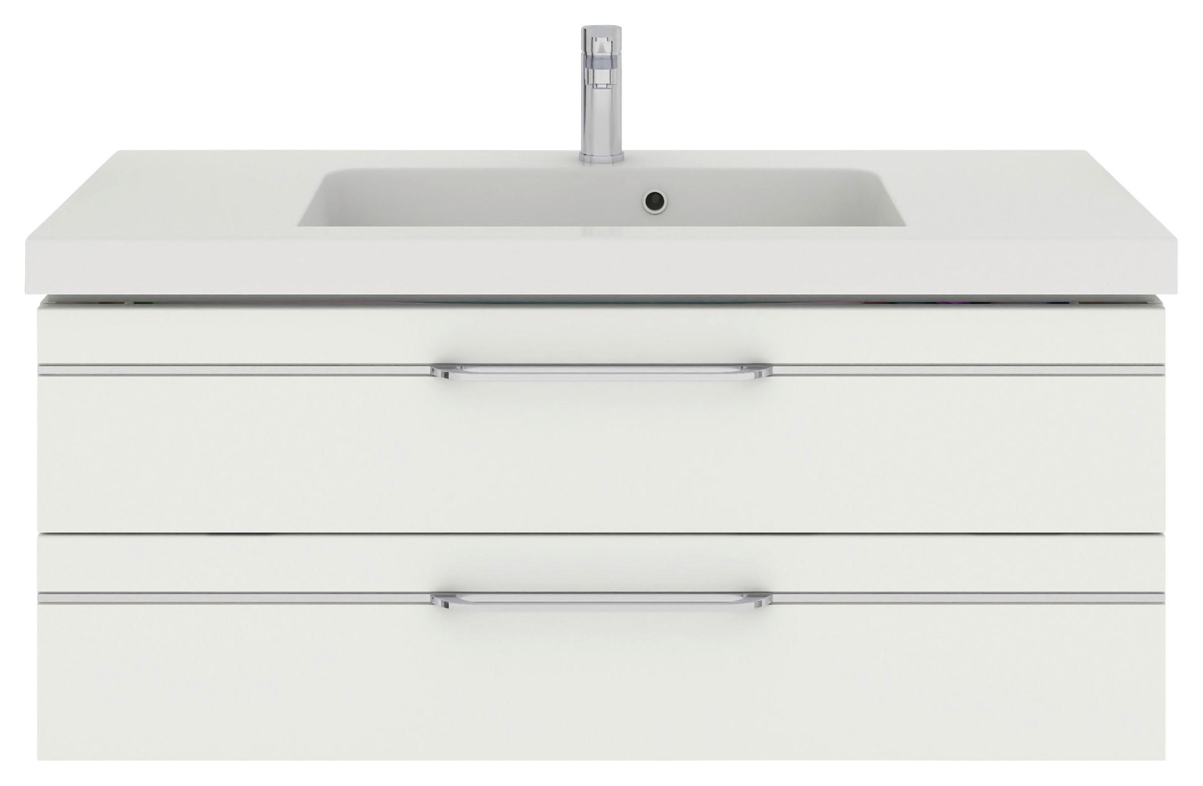 Thumbnail - Pelipal Waschtischkombi Balto, Weiß Hochglanz, Weiß, Metall, 2 Schublade(n) Schubladen, 123 cm, Made in Germany, hängend...