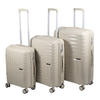 REISEKOFFERSET Beige 3-teilig  - Beige, Basics, Kunststoff/Textil - Novel