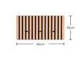 GARDEROBENPANEEL  in 60/30/7 cm  - Schwarz/Eiche Artisan, MODERN, Holzwerkstoff/Textil (60/30/7cm) - Xora