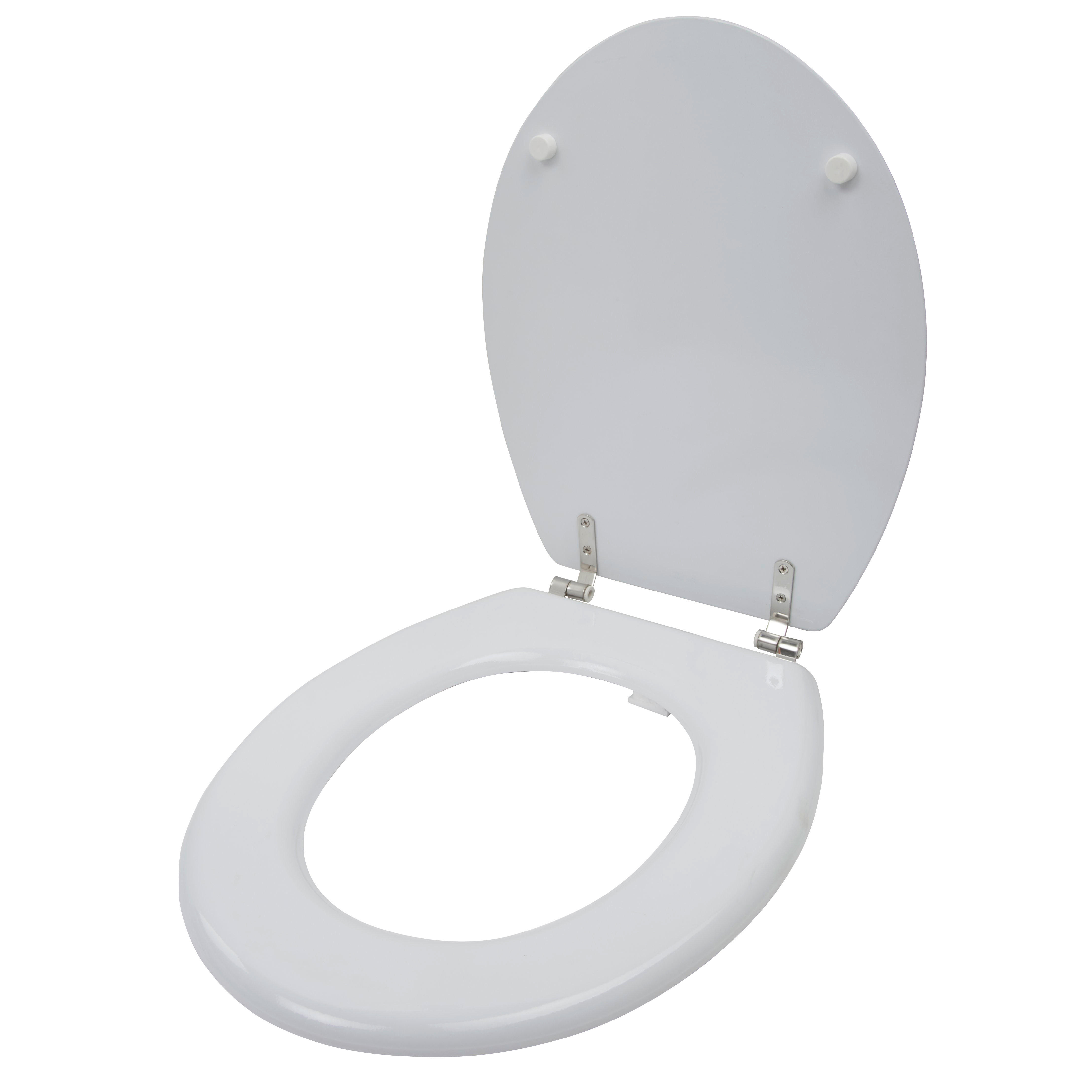 WC-SITZ Weiß  - Weiß, Basics, Kunststoff (45/36/5cm)