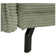 BIGSOFA in Cord Olivgrün - Schwarz/Olivgrün, Design, Textil/Metall (226/91/103cm) - Carryhome
