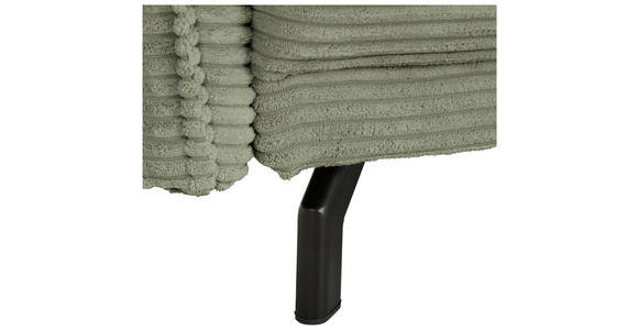 BIGSOFA in Cord Olivgrün - Schwarz/Olivgrün, Design, Textil/Metall (226/91/103cm) - Carryhome