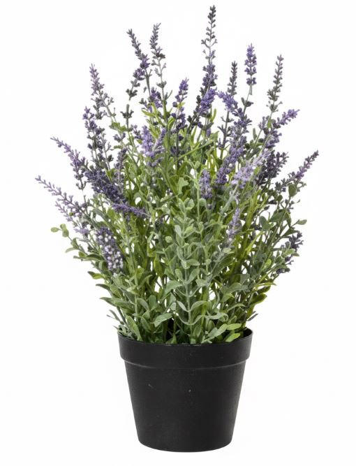 VEŠTAČKA BILJKA        30/48 cm      - lila/zelena, Osnovno, kamen/metal (30/48cm) - Ambia Home