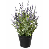 VEŠTAČKA BILJKA        30/48 cm      - lila/zelena, Osnovno, kamen/metal (30/48cm) - Ambia Home
