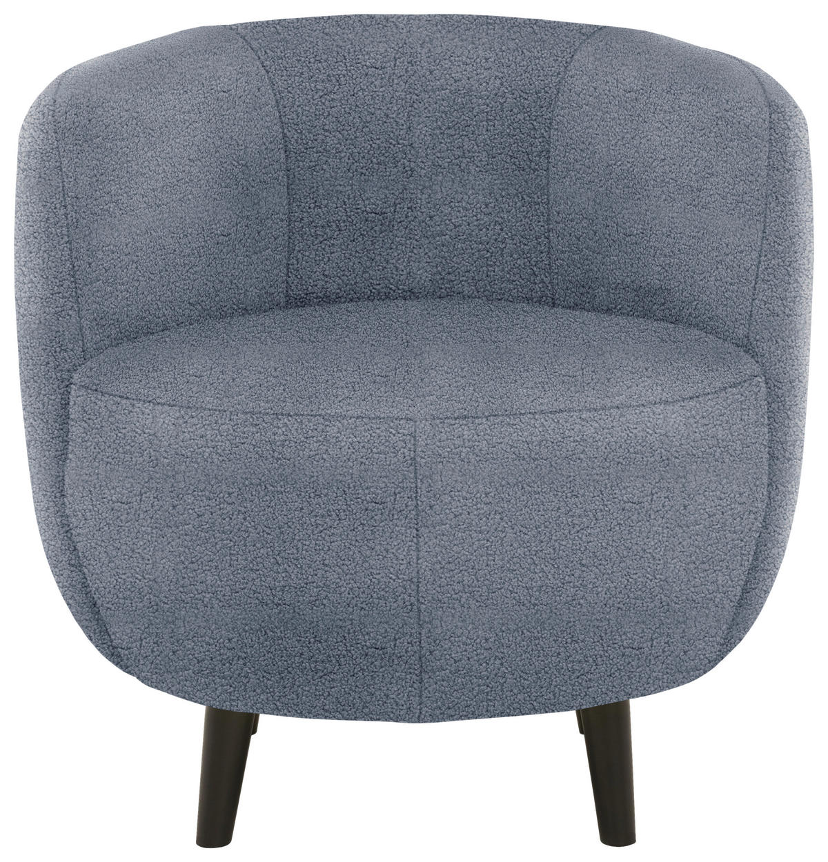 SESSEL Webstoff Blau    - Blau/Schwarz, Design, Holz/Textil (72/72/76cm) - LOOKS by W.Joop