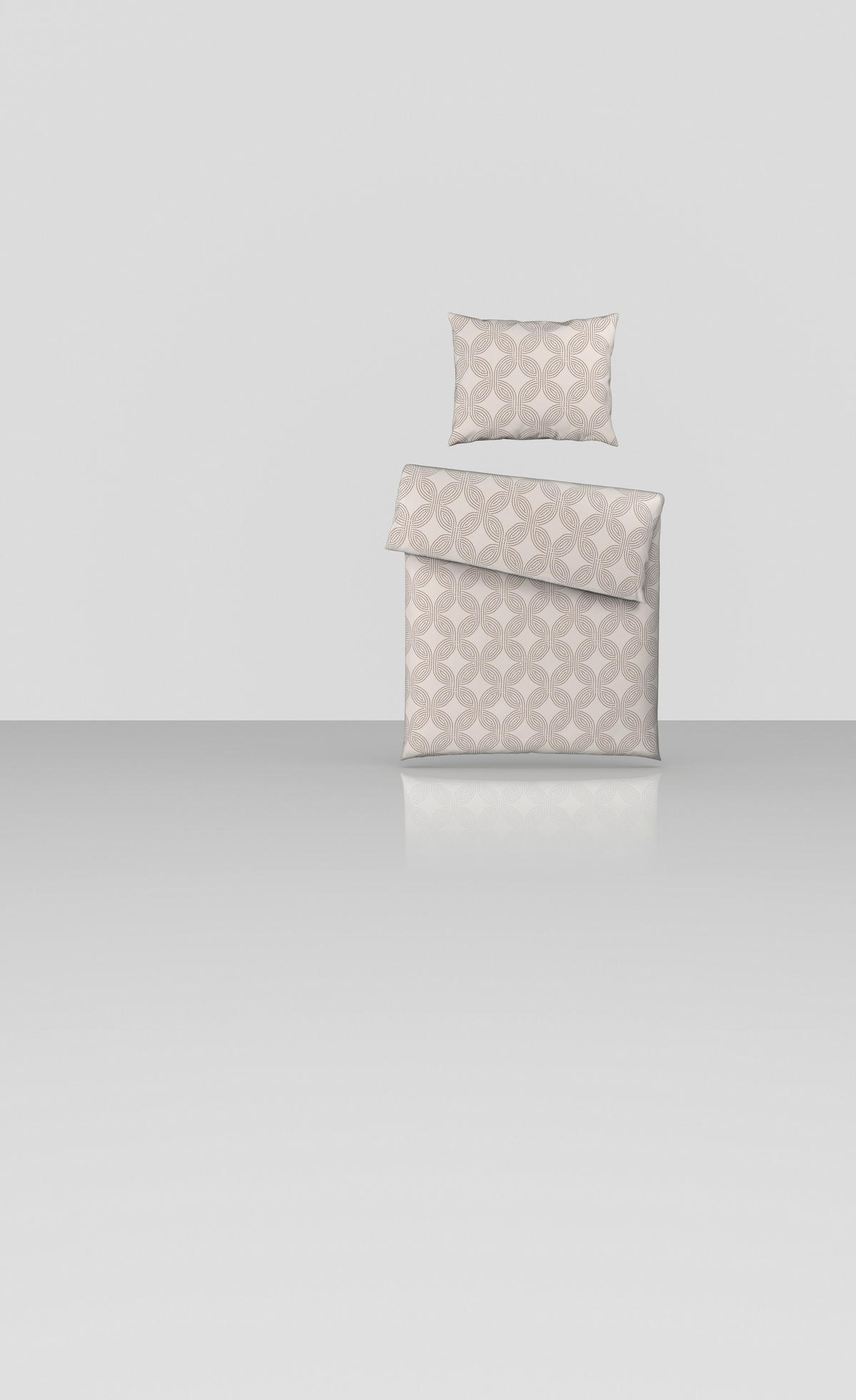 POSTELJNINA 140/200 cm saten siva, večbarvno, bela  - siva/bela, Design, tekstil (140/200cm) - Best Price