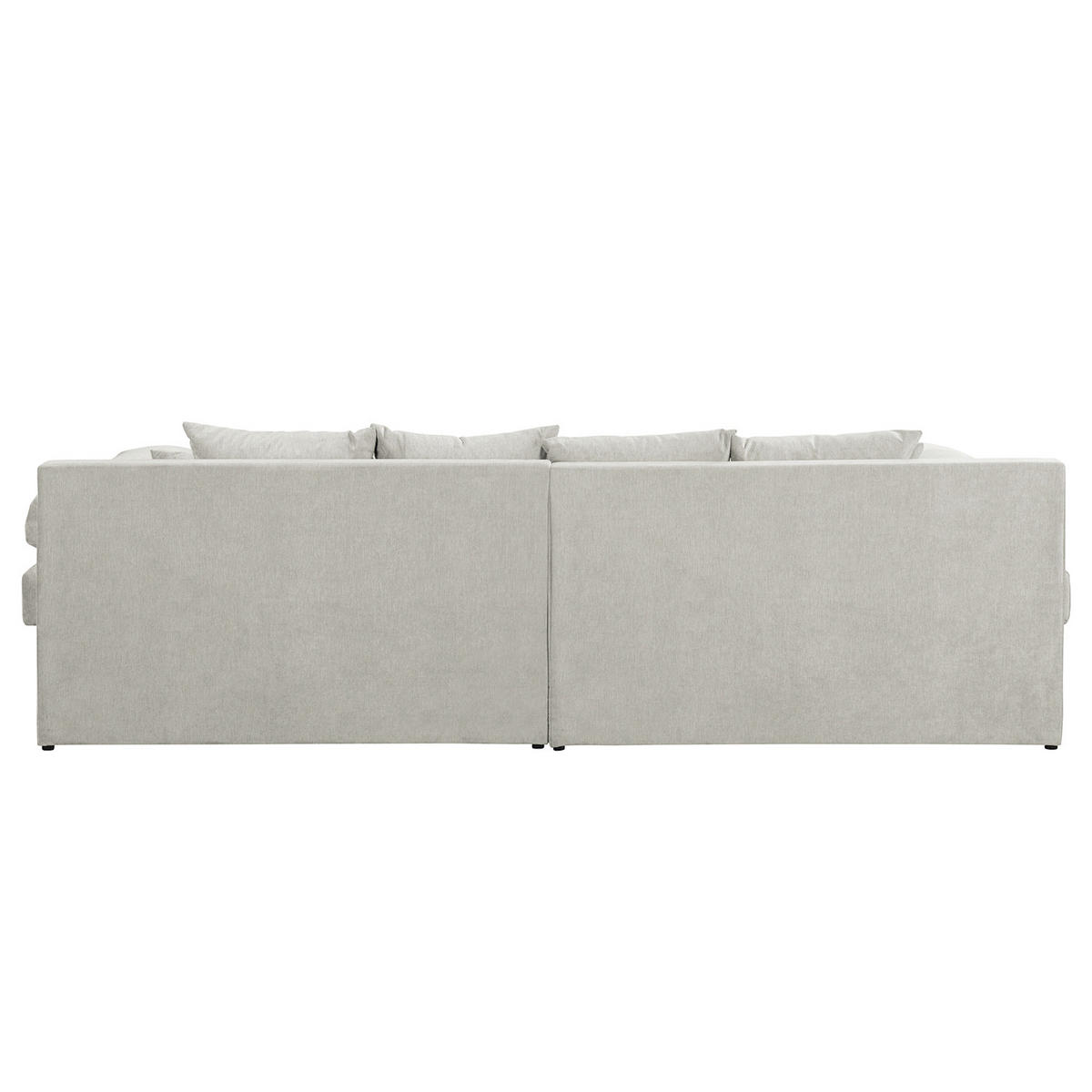 ECKSOFA Naomi Creme Mikrofaser Rückenkissen  - Creme/Schwarz, Design, Kunststoff/Textil (243/284cm) - P & B
