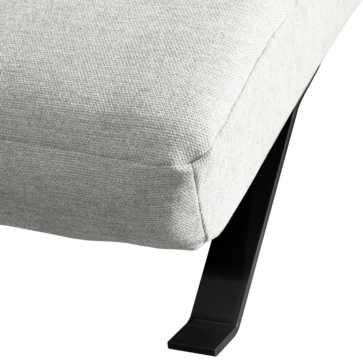 RELAXLIEGE Webstoff Hellgrau  - Hellgrau/Schwarz, Design, Textil/Metall (65/65/171cm) - Livetastic