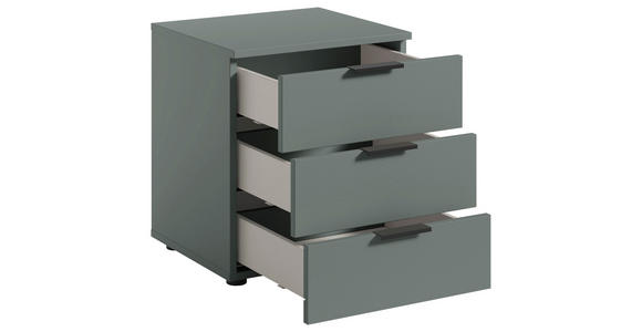 NACHTSCHRANK 45/61/40 cm - Salbeigrün/Schwarz, Basics, Holzwerkstoff/Kunststoff (45/61/40cm) - Carryhome