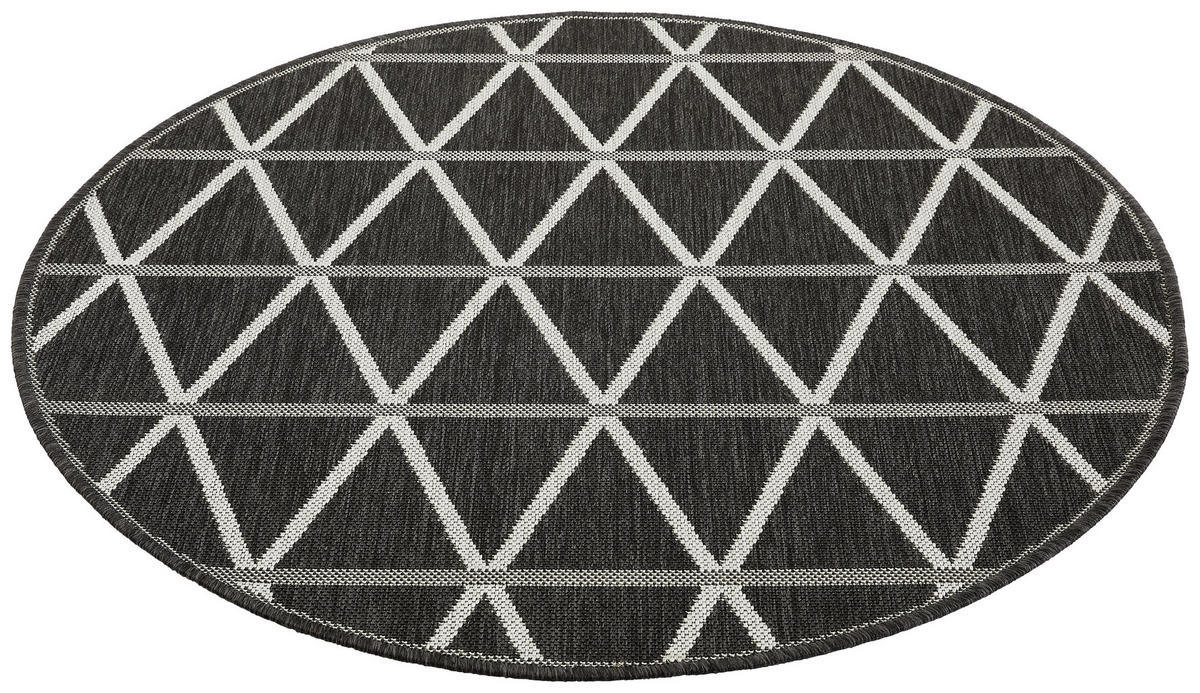 TEPIH ZA UNUTAR./VANJ. UPORAB  120 cm  crna  Naturalle  - crna, Design, tekstil/prirodni materijali (120cm) - Novel