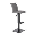 BARHOCKER in Metall, Textil Schwarz, Dunkelgrau  - Dunkelgrau/Schwarz, Design, Textil/Metall (40/112/41cm) - Dieter Knoll