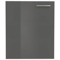 KÜCHENSCHRANKFRONT 60/72/1,9 cm  in Schieferfarben  - Schieferfarben/Edelstahlfarben, MODERN, Holzwerkstoff/Metall (60/72/1,9cm) - Nobilia