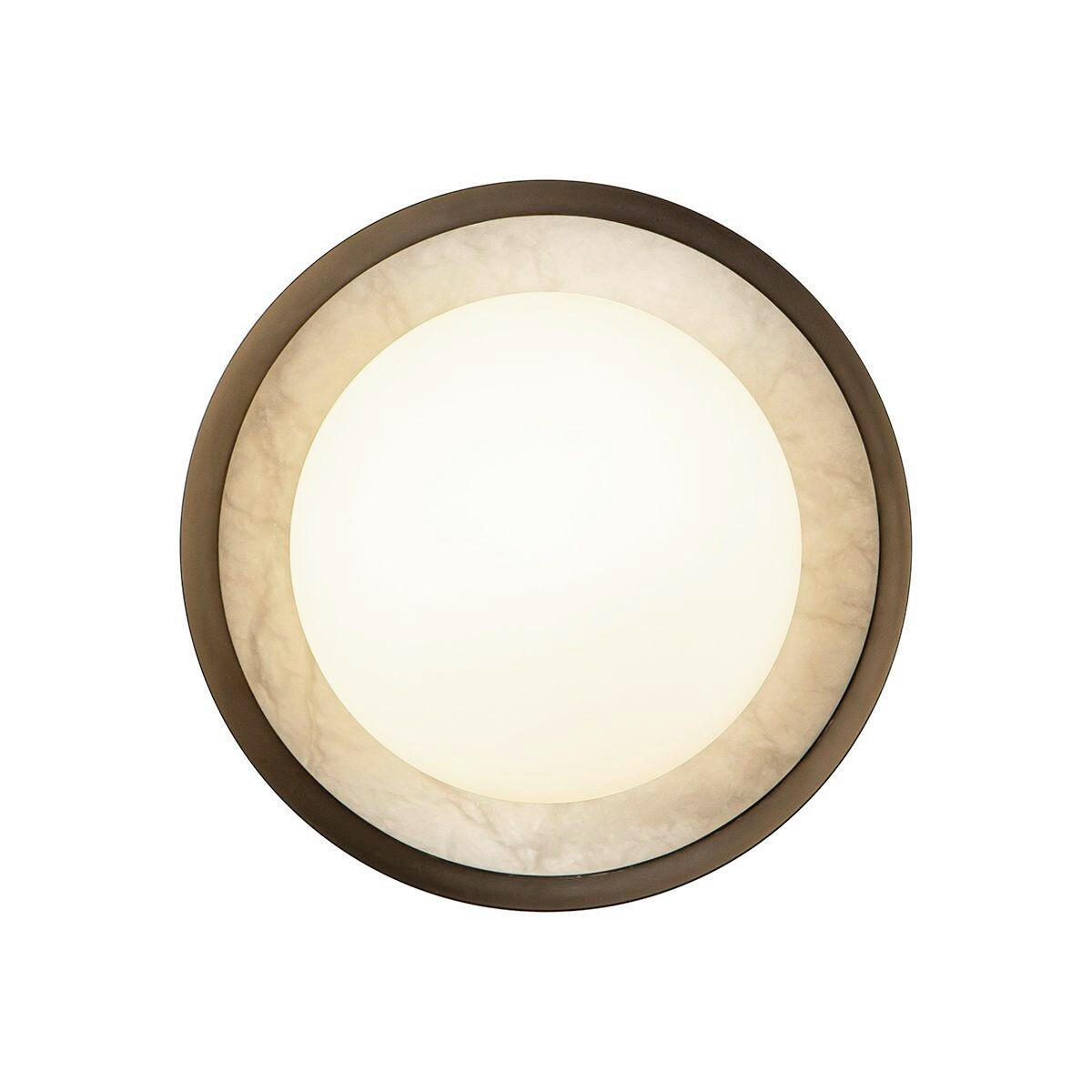 LED-WANDLEUCHTE 21,6/9,1 cm    - Graubraun, KONVENTIONELL, Glas/Stein (21,6/9,1cm) - Elstead Lighting