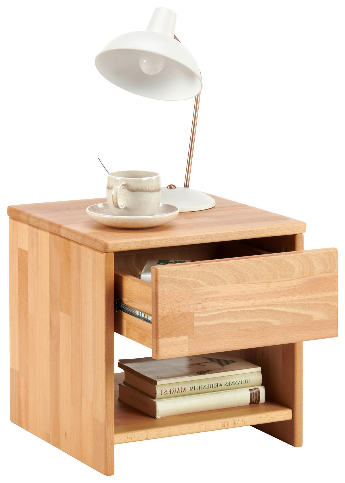 NACHTSCHRANK 40/40/40 cm Kernbuche massiv  - Natur, Holz (40/40/40cm) - MID.YOU