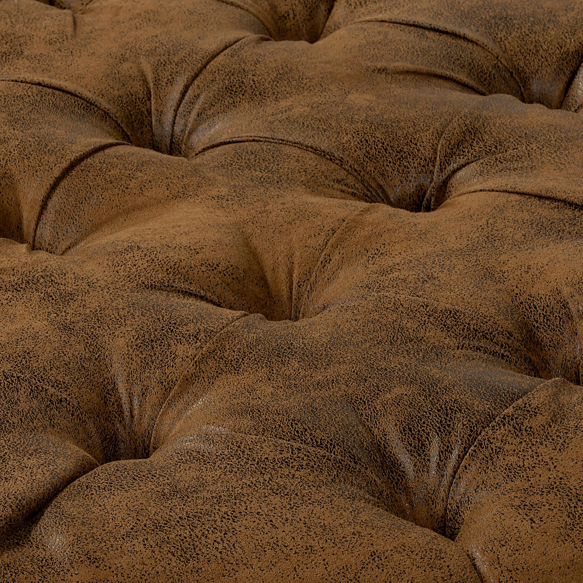 HOCKER in Textil Cognac  - Cognac/Braun, Design, Holz/Textil (80/45/80cm) - Livetastic