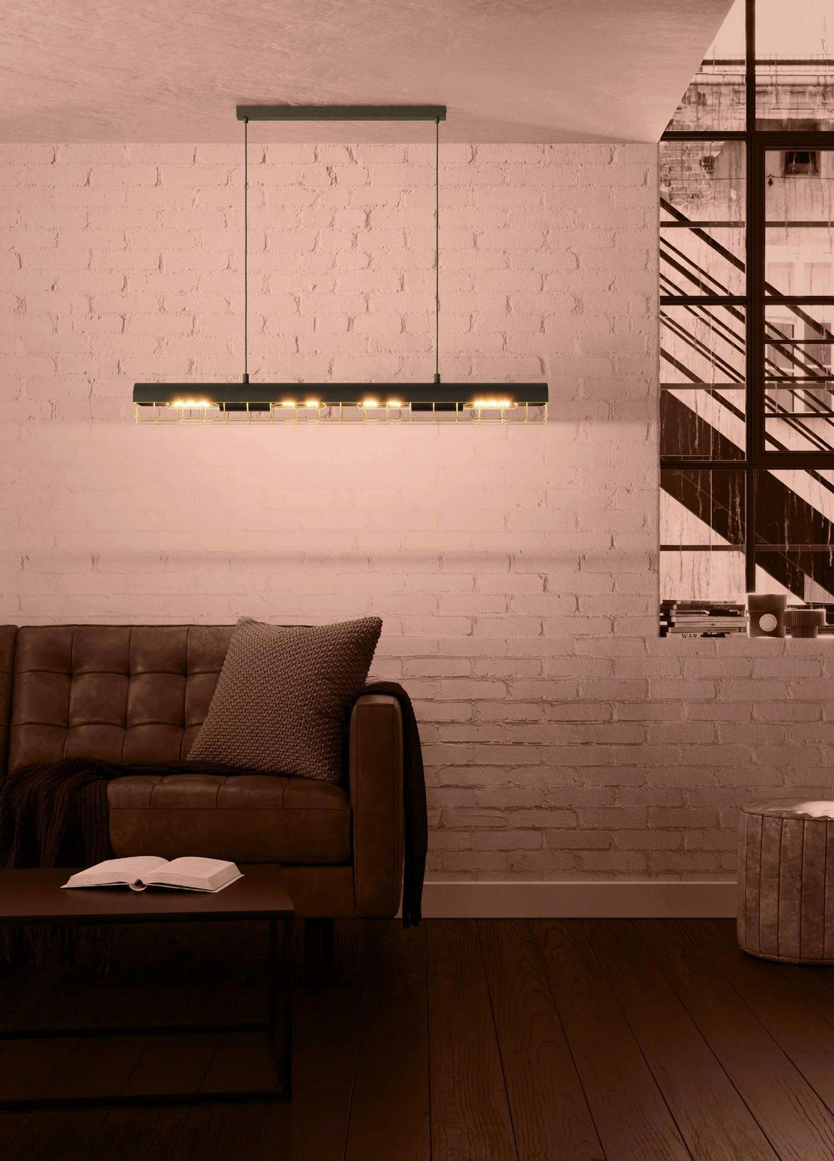 HÄNGELEUCHTE 116/12/110 cm  - Messingfarben/Schwarz, Design, Metall (116/12/110cm) - Eglo