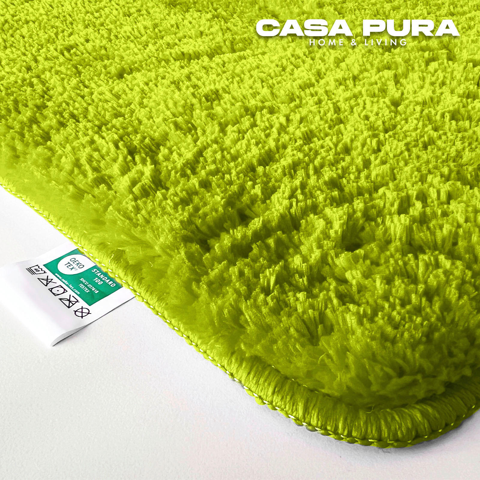 Thumbnail - Floordirekt Badematte Sky, Hellgrün, Textil, Uni, rechteckig, 60x100 cm, Oeko-Tex® Standard 100, für Fußbodenheizung gee...