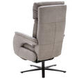 RELAXSESSEL in Textil Hellgrau  - Hellgrau/Schwarz, KONVENTIONELL, Textil/Metall (70/117/85cm) - Dieter Knoll